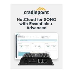 CradlePoint    NetCloud SOHO Ruggedized Branch Essentials and Advanced Plan subscription license     with IBR600C-150M router with WiFi BHC3-600C150M-NN