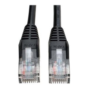 Tripp Lite   6ft Cat5e / Cat5 Snagless Molded Patch Cable RJ45 M/M Black 6′ patch cable 6 ft black N001-006-BK