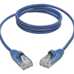 Tripp Lite   3ft Cat5e Cat5 Snagless Molded Slim UTP Patch Cable RJ45 M/M Blue 3′ patch cable 3 ft blue N001-S03-BL