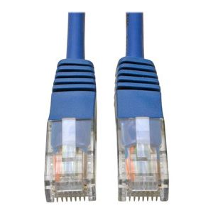 Tripp Lite   1ft Cat5e / Cat5 350MHz Molded Patch Cable RJ45 M/M Blue 1′ patch cable 1 ft blue N002-001-BL