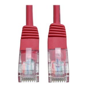 Tripp Lite   1ft Cat5e / Cat5 350MHz Molded Patch Cable RJ45 M/M Red 1′ patch cable 1 ft red N002-001-RD