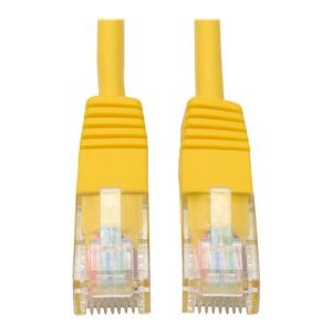 Tripp Lite   1ft Cat5e / Cat5 350MHz Molded Patch Cable RJ45 M/M Yellow 1′ patch cable 1 ft yellow N002-001-YW