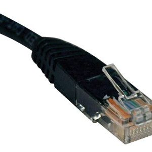 Tripp Lite   6ft Cat5e / Cat5 350MHz Molded Patch Cable RJ45 M/M Black 6′ patch cable 6 ft black N002-006-BK