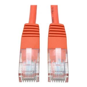 Tripp Lite   14ft Cat5e / Cat5 350MHz Molded Patch Cable RJ45 M/M Orange 14′ patch cable 14 ft orange N002-014-OR