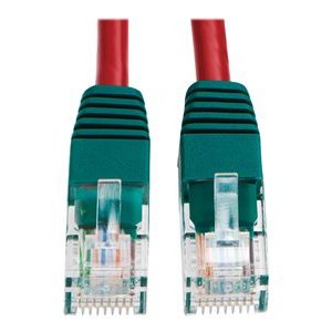 Tripp Lite   10ft Cat5e Cat5 Molded Snagless Crossover Patch Cable RJ45 Red 10′ crossover cable 10 ft red N010-010-RD