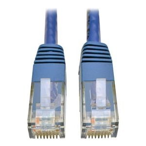 Tripp Lite   Cat6 Gigabit Molded Patch Cable RJ45 M/M 550MHz 24 AWG Blue 2′ patch cable 2 ft blue N200-002-BL