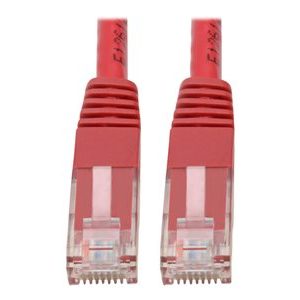 Tripp Lite   Premium Cat5/5e/6 Gigabit Molded Patch Cable, 24 AWG, 550 MHz/1 Gbps (RJ45 M/M), Red, 2 ft. patch cable 2 ft red N200-002-RD