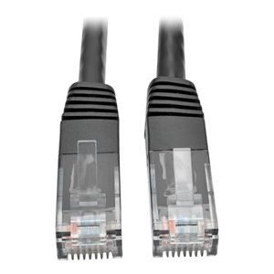 Tripp Lite   Cat6 Gigabit Molded Patch Cable RJ45 M/M 550MHz 24 AWG Black 10′ patch cable 10 ft black N200-010-BK