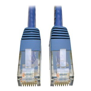 Tripp Lite   Cat6 Gigabit Molded Patch Cable RJ45 M/M 550MHz 24 AWG Blue 10′ patch cable 10 ft blue N200-010-BL