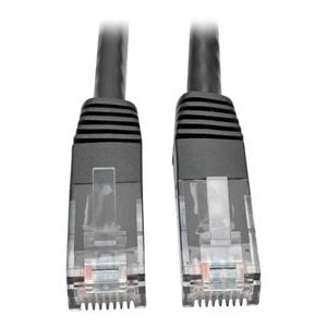Tripp Lite   Cat6 Gigabit Molded Patch Cable RJ45 M/M 550MHz 24 AWG Black 20′ patch cable 20 ft black N200-020-BK