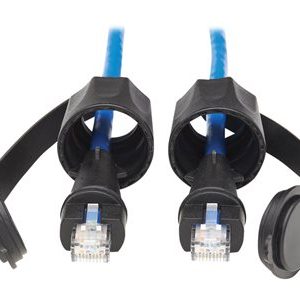 Tripp Lite   Industrial Cat6 UTP Ethernet Cable (RJ45 M/M), 100W PoE, CMR-LP, IP68, Blue, 16 ft. patch cable 16 ft blue N200P-016BL-IND