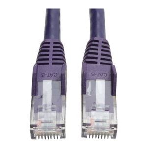 Tripp Lite   7ft Cat6 Gigabit Snagless Molded Patch Cable RJ45 M/M Purple 7′ patch cable 7 ft purple N201-007-PU
