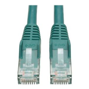 Tripp Lite   10ft Cat6 Gigabit Snagless Molded Patch Cable RJ45 M/M Green 10′ patch cable 10 ft green N201-010-GN