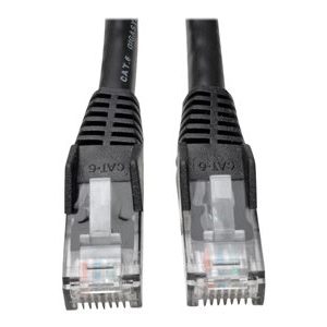 Tripp Lite   25ft Cat6 Gigabit Snagless Molded Patch Cable RJ45 M/M Black 25′ patch cable 25 ft black N201-025-BK