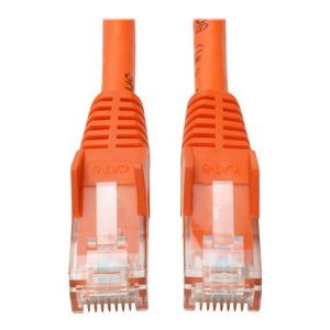 Tripp Lite   25ft Cat6 Gigabit Snagless Molded Patch Cable RJ45 M/M Orange 25′ patch cable 25 ft orange N201-025-OR