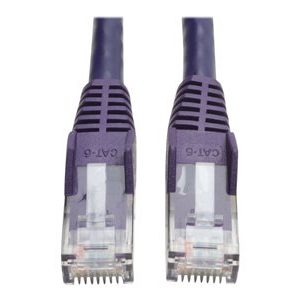 Tripp Lite   25ft Cat6 Gigabit Snagless Molded Patch Cable RJ45 M/M Purple 25′ patch cable 25 ft purple N201-025-PU