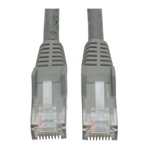 Tripp Lite   Premium Cat6 Gigabit Snagless Molded UTP Patch Cable, 24 AWG, 550 MHz/1 Gbps (RJ45 M/M), Gray, 35 ft. patch cable 35 ft gray N201-035-GY