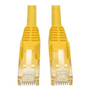 Tripp Lite   Premium Cat6 Gigabit Snagless Molded UTP Patch Cable, 24 AWG, 550 MHz/1 Gbps (RJ45 M/M), Yellow, 35 ft. patch cable 35 ft yellow N201-035-YW