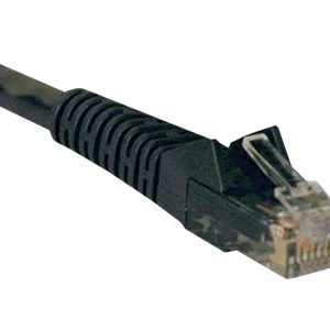 Tripp Lite   100ft Cat6 Gigabit Snagless Molded Patch Cable RJ45 M/M Black 100′ patch cable 100 ft black N201-100-BK