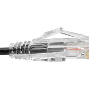 Tripp Lite   Cat6 UTP Patch Cable (RJ45) M/M, Gigabit, Snagless, Molded, Slim, Black, 1 ft. patch cable 1 ft black N201-S01-BK