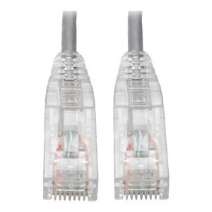 Tripp Lite   Cat6 UTP Patch Cable (RJ45) M/M, Gigabit, Snagless, Molded, Slim, Gray, 1 ft. patch cable 1 ft gray N201-S01-GY