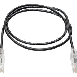 Tripp Lite   Cat6 UTP Patch Cable (RJ45) M/M, Gigabit, Snagless, Molded, Slim, Black, 3 ft. patch cable 3 ft black N201-S03-BK