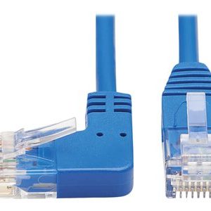 Tripp Lite   Left-Angle Cat6 Gigabit Molded Slim UTP Ethernet Cable (RJ45 Left-Angle M to RJ45 M), Blue, 2 ft. patch cable 2 ft blue N204-S02-BL-LA