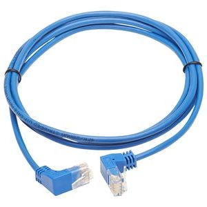 Tripp Lite   Up/Down-Angle Cat6 Gigabit Molded Slim UTP Ethernet Cable (RJ45 Up-Angle M to RJ45 Down-Angle M), Blue, 5 ft. patch cable 5 ft… N204-S05-BL-UD