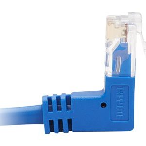 Tripp Lite   Up-Angle Cat6 Gigabit Molded Slim UTP Ethernet Cable (RJ45 Right-Angle Up M to RJ45 M), Blue, 5 ft. patch cable 5 ft blue N204-S05-BL-UP