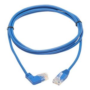 Tripp Lite   Right-Angle Cat6 Gigabit Molded Slim UTP Ethernet Cable (RJ45 Right-Angle M to RJ45 M), Blue, 7 ft. patch cable 7 ft blue N204-S07-BL-RA