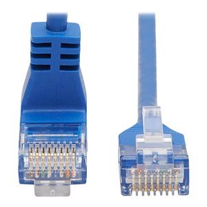 Tripp Lite   Up-Angle Cat6 Gigabit Molded Slim UTP Ethernet Cable (RJ45 Right-Angle Up M to RJ45 M), Blue, 10 ft. patch cable 10 ft blue N204-S10-BL-UP