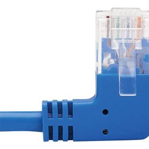 Tripp Lite   Right-Angle Cat6 Gigabit Molded Slim UTP Ethernet Cable (RJ45 Right-Angle M to RJ45 M), Blue, 15 ft. patch cable 15 ft blue N204-S15-BL-RA