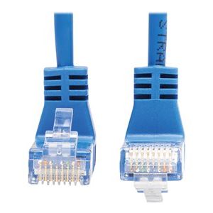 Tripp Lite   Up/Down-Angle Cat6 Gigabit Molded Slim UTP Ethernet Cable (RJ45 Up-Angle M to RJ45 Down-Angle M), Blue, 15 ft. patch cable 15… N204-S15-BL-UD