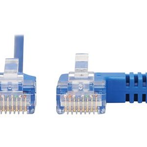 Tripp Lite   Right-Angle Cat6 Gigabit Molded Slim UTP Ethernet Cable (RJ45 Right-Angle M to RJ45 M), Blue, 20 ft. patch cable 20 ft blue N204-S20-BL-RA