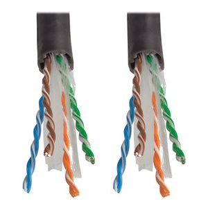 Tripp Lite   1000ft Cat6 Gigabit Bulk Cable Solid CMP Plenum PVC Black 1000′ bulk cable TAA Compliant 1000 ft black N224-01K-BK