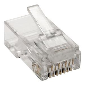 Tripp Lite   Cat6 RJ45 Modular Plug for Round Stranded UTP Conductor 4-Pair, 100 Pack network connector clear N230-100-STR