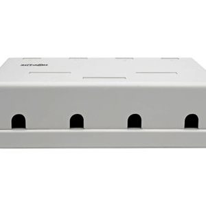 Tripp Lite   Pre-Configured Unshielded Cat6 4-Port Surface-Mount Box, 110 IDC, RJ45, White surface mount box N236-004-WH