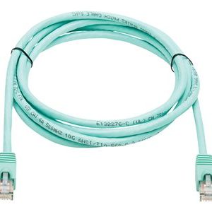 Tripp Lite   7ft Augmented Cat6 Cat6a Snagless 10G Patch Cable RJ45 M/M Aqua 7′ patch cable 7 ft aqua blue N261-007-AQ