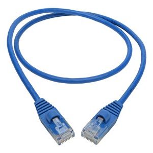 Tripp Lite   Cat6a 10G Snagless Molded Slim UTP Network Patch Cable (RJ45 M/M), Blue, 2 ft. patch cable 2 ft blue N261-S02-BL