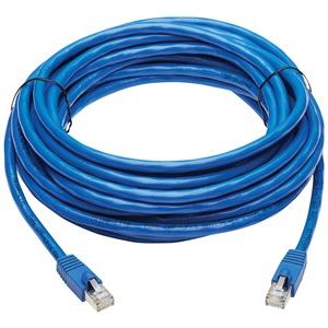 Tripp Lite   Cat6a 10G-Certified Snagless F/UTP Network Patch Cable (RJ45 M/M), PoE, CMR-LP, Blue, 30 ft. patch cable 30 ft blue N261P-030-BL