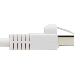 Tripp Lite   Safe-IT Cat6a 10G-Certified Snagless Antimicrobial S/FTP Ethernet Cable (RJ45 M/M), PoE, White, 3 ft. network cable 3 ft white N262AB-003-WH