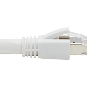 Tripp Lite   Cat8 25G/40G-Certified Snagless S/FTP Ethernet Cable (RJ45 M/M), PoE, White, 10 ft. patch cable 10 ft white N272-010-WH