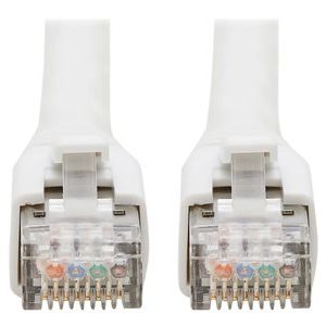 Tripp Lite   Cat8 25G/40G-Certified Snagless Shielded S/FTP Network Ethernet Cable (RJ45 M/M), PoE, White, 18.28 m patch cable 60 ft white N272-060-WH