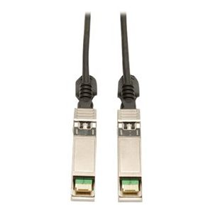 Tripp Lite   1M SFP+ 10Gbase-CU Twinax Passive Copper Cable SFP-H10GB-CU1M Compatible Black 3ft 3′ direct attach cable 3.3 ft black N280-01M-BK