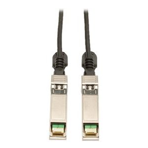 Tripp Lite   0.5M SFP+ 10Gbase-CU Twinax Passive Copper Cable SFP-H10GB-CU1M Compatible Black 20 inch direct attach cable 1.6 ft black N280-20N-BK