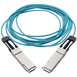 Tripp Lite   QSFP+ to QSFP+ Active Optical Cable 40Gb, AOC, M/M, Aqua, 5 m (16.4 ft.) 40GBase-AOC direct attach cable 5 m aqua N28F-05M-AQ