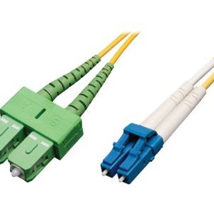 Tripp Lite   1M Duplex Singlemode 9/125 Fiber Optic Patch Cable LC/SC/APC 3′ 3ft 1 Meter patch cable 1 m yellow N366-01M-AP