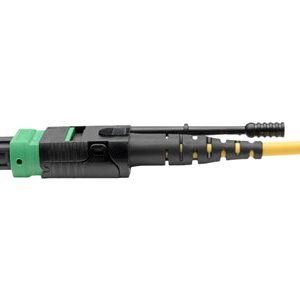 Tripp Lite   MTP/MPO (APC) Singlemode Patch Cable (F/F), 12 Fiber, 40/100 GbE, QSFP+ 40GBASE-PLR4, Plenum, Push/Pull Tab, Yellow, 2 m (6.6… N390-02M-12-AP