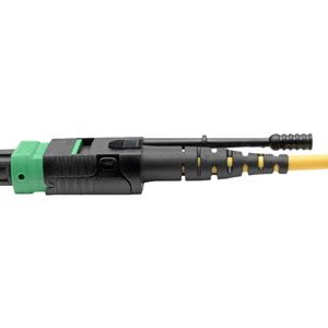 Tripp Lite   MTP/MPO (APC) Singlemode Patch Cable (F/F), 12 Fiber, 40/100 GbE, QSFP+ 40GBASE-PLR4, Plenum, Push/Pull Tab, Yellow, 5 m (16 f… N390-05M-12-AP