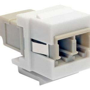Tripp Lite   Duplex Multimode Fiber Coupler, Keystone Jack LC to LC, White keystone coupler white N455-000-WH-KJ